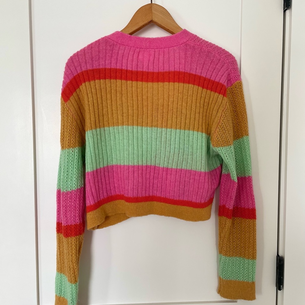 Urban Outfitters Striped Cropped Cardigan - Picture 3 of 3